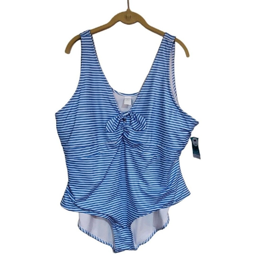 NWT Outdoor Oasis One Piece Swimsuit Striped Size 3X